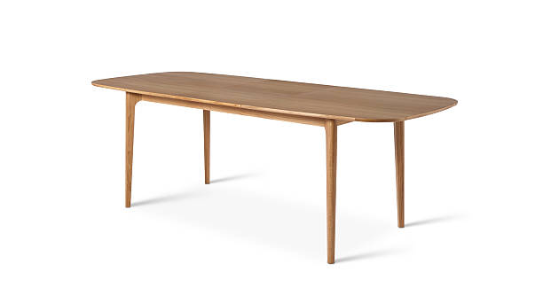 istock Brown Color Wooden Desk Dining Table On Isolated White Background Including Clipping Path With Natural Shadow . 2231627015