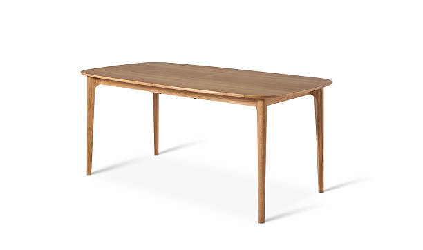 istock Brown Color Wooden Desk Dining Table On Isolated White Background Including Clipping Path With Natural Shadow . 2231627494