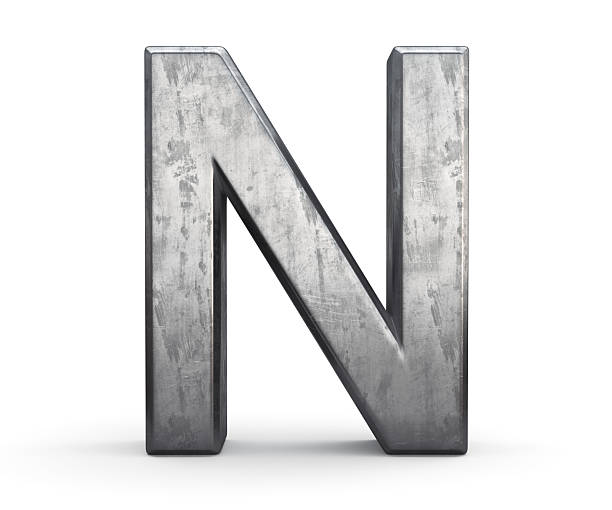 istock Steel letter N 2231628966