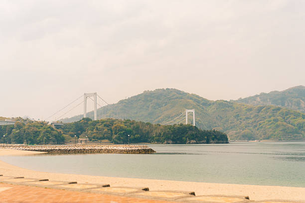 Kurushima kaikyo bridge in ehime, Japan. High quality photo