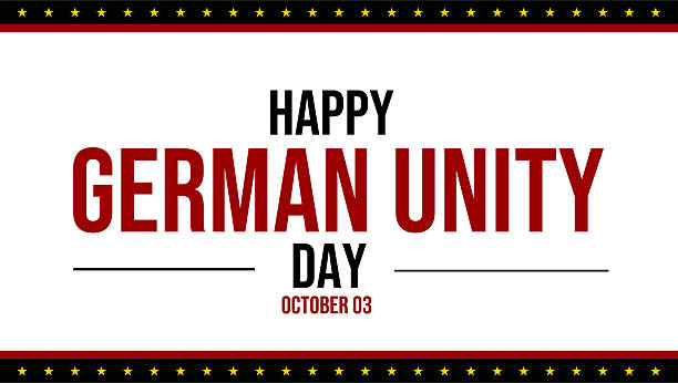 istock German Unity Day design with patriotic color shapes and text. October 3 is celebrated as Unity Day in Germany 2231632477