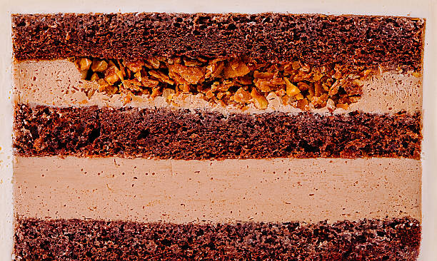 istock Decadent chocolate dessert featuring layers of rich cream and crunch 2231632819