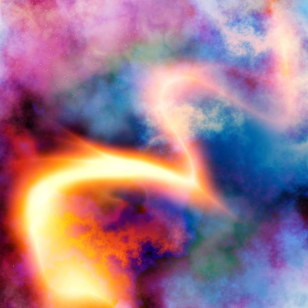 Nebula and galaxies in space. Abstract cosmos background.