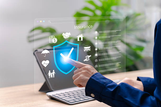 istock Insurance and Protection Interface Concept, Businesswomen Use Digital Platform for Secure Policy Management, Risk Coverage, Online Claim Process, Financial Safety, Health, Vehicle Insurance Services 2231647552