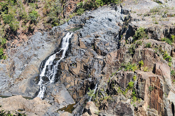 Aerial view of the Barron Falls, near Kurunda, as seen from a gondola. Queensland, Austraiia.