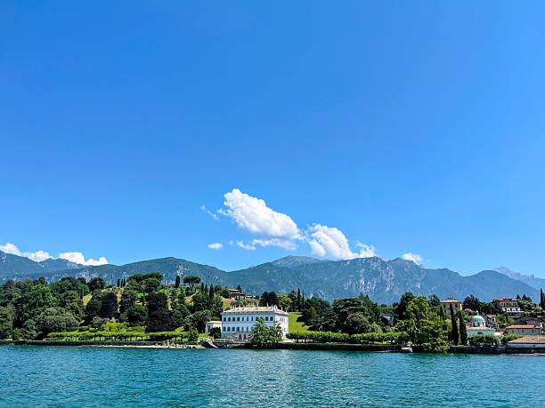 istock Lakeside Villa and Mountain Scenery 2231654139