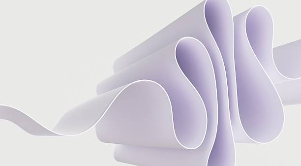 istock Beautiful 3D Clean Abstract White Wavy Background 2231657688