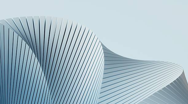 istock Beautiful Clean 3d Gradient Twisted Background of Rows Square Plates 2231657823