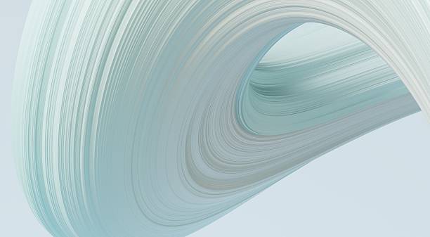 istock Beautiful clean 3d wavy twisted shape abstract background wallpaper 2231657968
