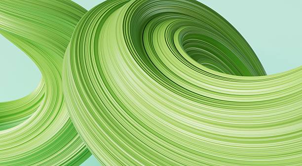 istock Beautiful clean 3d wavy twisted shape abstract background wallpaper 2231657970
