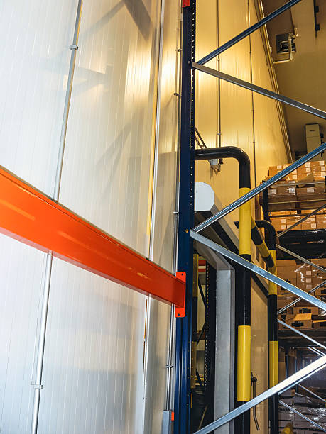istock Inside a modern warehouse with racking, beams, and industrial infrastructure on display. 2231681600