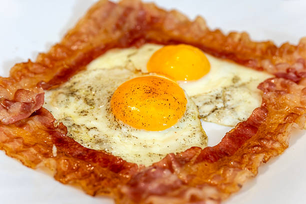 Dish with eggs and bacon