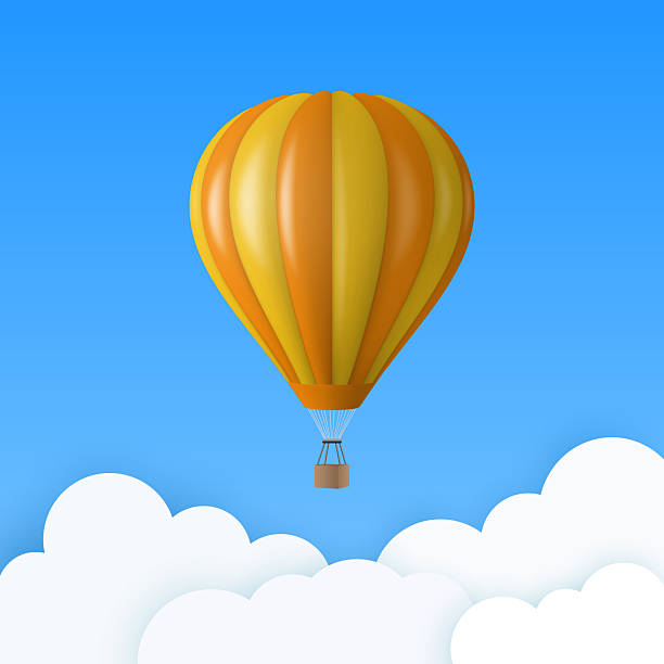 istock Vector Travel Banner with 3d Realistic Hot Air Balloon Icon on a Blue Sky Background. Design Template, Summer Vacation, Travelling, Tourism and Journey Concept 2231686427