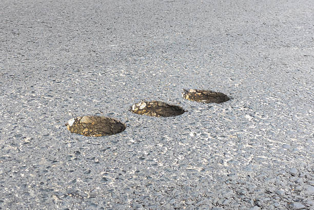 istock Traces of sampling of new road surface 2231688285