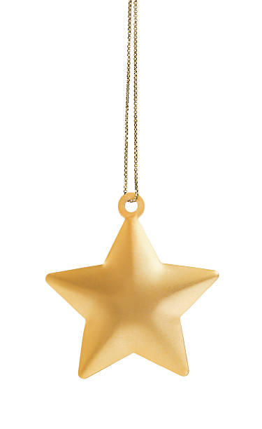 istock gold star hanging on a chain. isolated on a white background 2231690763