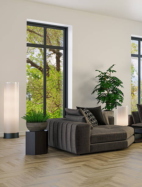 istock Large luxury modern bright interiors Living room mockup illustration 3D rendering image 2231708340
