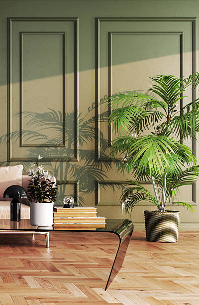 istock Large luxury modern bright interiors Living room mockup illustration 3D rendering image 2231708916