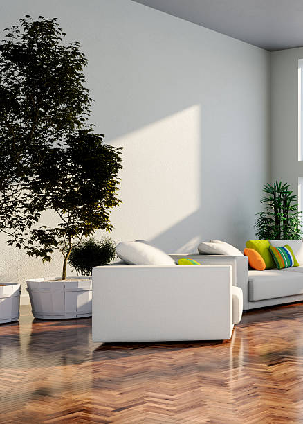 istock Large luxury modern bright interiors Living room mockup illustration 3D rendering image 2231708944