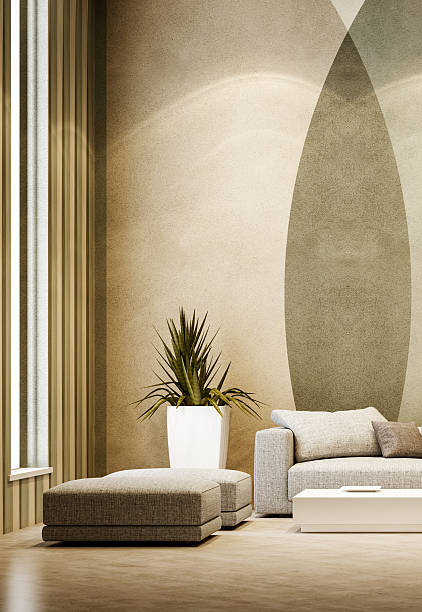 istock Large luxury modern bright interiors Living room mockup illustration 3D rendering image 2231708967