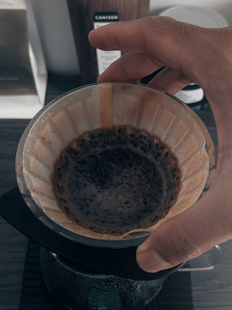 istock Pour-over coffee brewing with V60 dripper 2231717071