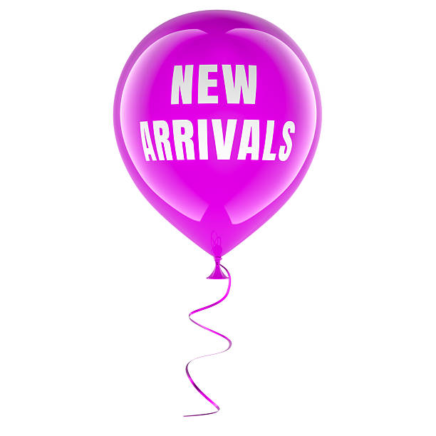 istock New Arrivals, pink balloon with text. 3D rendering 2231717154