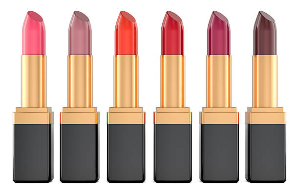 istock Lipsticks in assorted shades from pink to deep burgundy, 3D rendering 2231717898