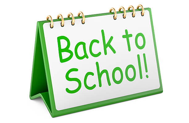 istock Back to School concept with desk calendar. 3D rendering 2231717954
