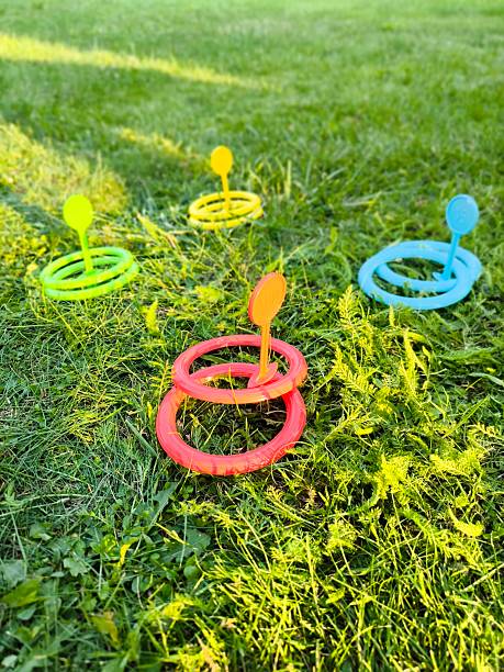 istock Colorful lawn hoops: summer outdoor games 2231718931