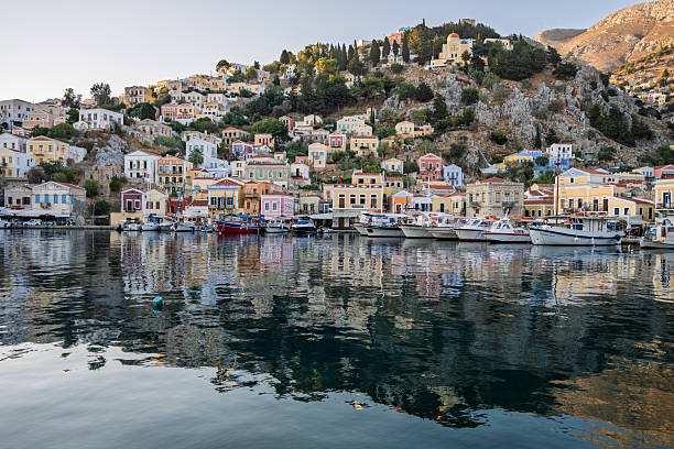 istock Harbour and traditional coastal buildings, Symi 2231724854