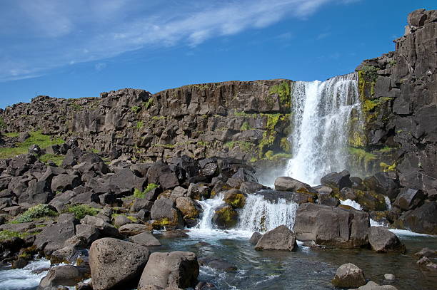 istock Scenic view of waterfall 2231756452