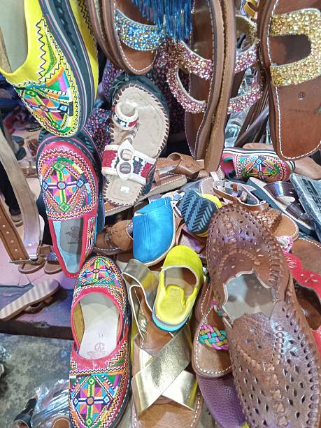 istock Shoes, slippers, craft sandals. 2231758844
