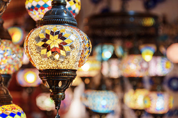 istock Closeup view of colorful Turkish lanterns 2231761326