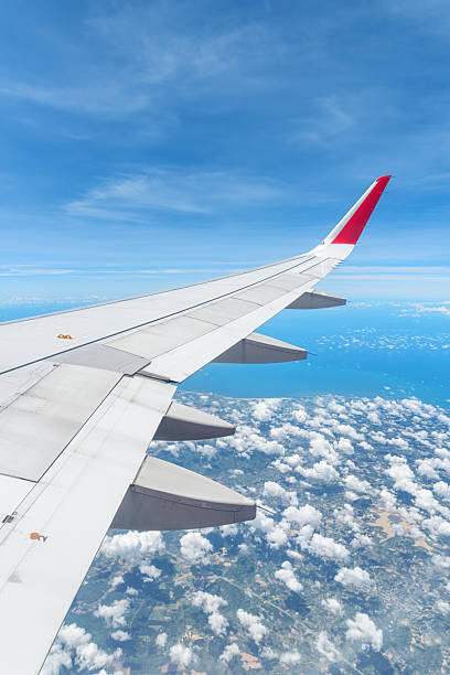 istock Awesome view of the Earth under the airplane wing 2231761758