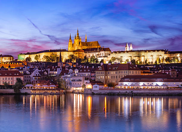 istock The Prague Skyline at Sunset, Czech Republic 2231765748