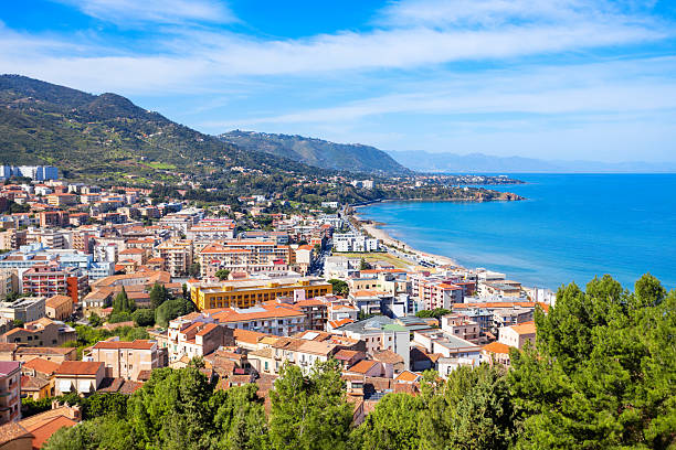 istock Cefalu city centre aerial panoramic view in Sicily 2231770201