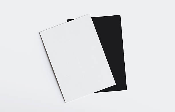 Magazine mockup blank white and black covers
