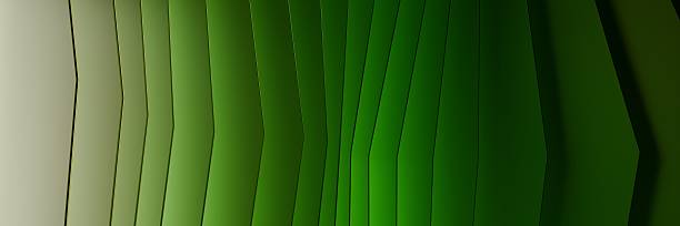 istock Green Gradient Geometric Layered Abstract Background With Modern Minimalist Style 2231774414