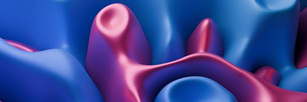 istock Abstract Metallic Blue And Pink 3D Curves For Modern Minimalist Backgrounds And Design 2231775964