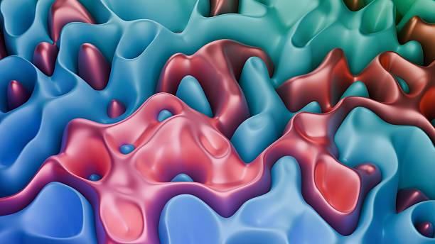 istock Abstract Colorful Organic 3D Surface With Fluid Waves And Geometric Depth For Modern Backgrounds And Design 2231775972