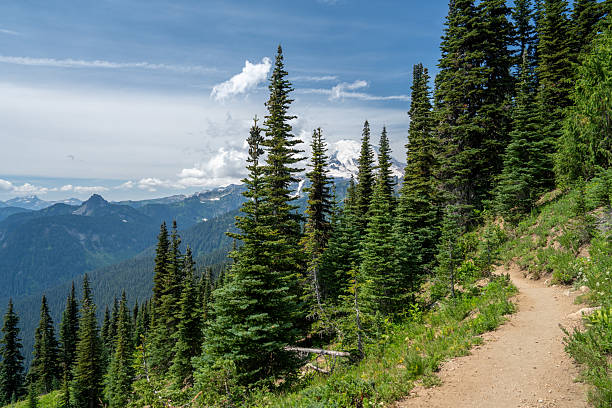 istock Snow-Capped Mount Rainier with Evergreen Forest, Pacific Northwest, USA 2231788695