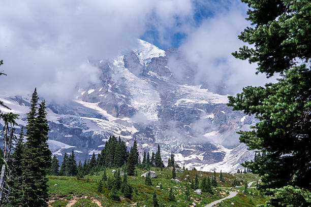 istock Snow-Capped Mount Rainier with Evergreen Forest, Pacific Northwest, USA 2231791921