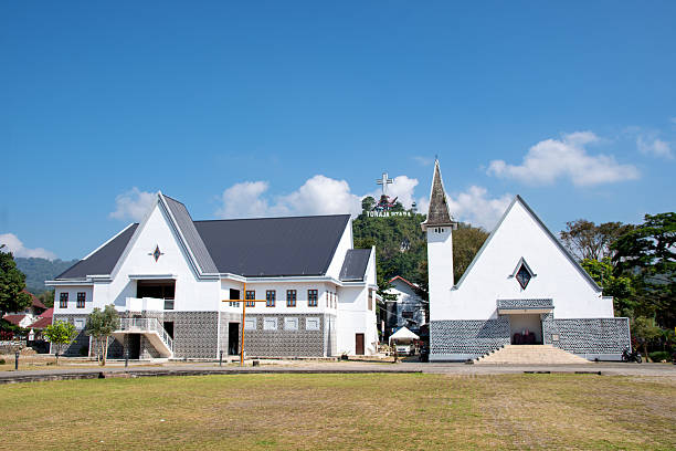 The building of Gereja Toraja Jemaat Rantepao where located in the downtown of Rantepao. Gereja Toraja is the largest Protestant church in Tana Toraja.