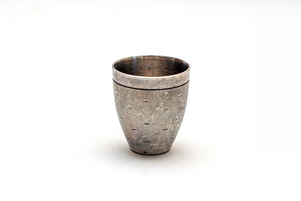 istock A small, textured metal nickel silver cup with a simple design 2231795074