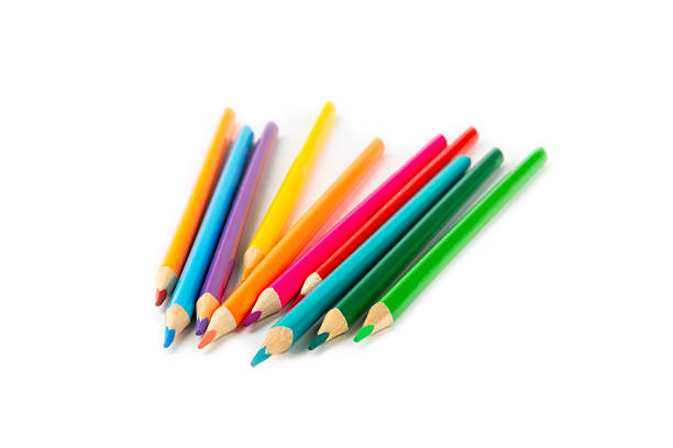 istock Colored pencils isolated on white background. Equipment for coloring. Stationery for creativity.Back to school. Flatlay. Children's Creativity and Education. Rainbow. 2231796540