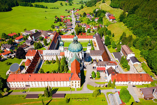 istock Ettal Abbey aerial panoramic view, Germany 2231800981