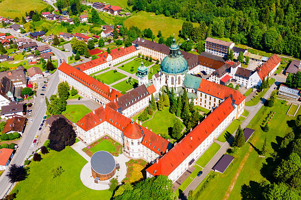 istock Ettal Abbey aerial panoramic view, Germany 2231800990