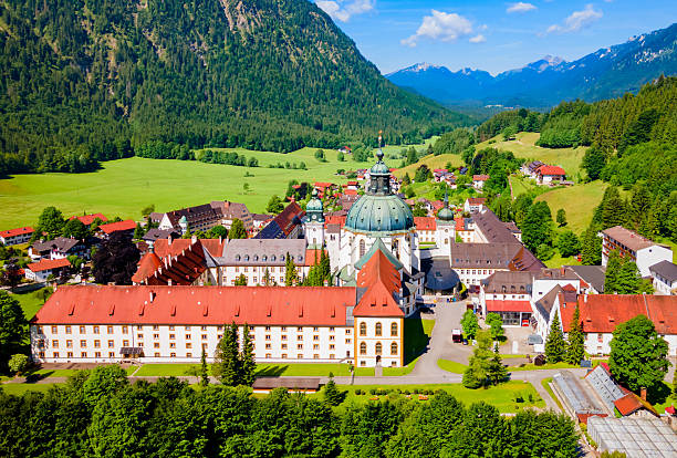 istock Ettal Abbey aerial panoramic view, Germany 2231800992