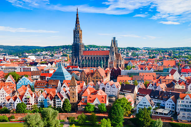 istock Ulm Minster Church aerial panoramic view, Germany 2231801013