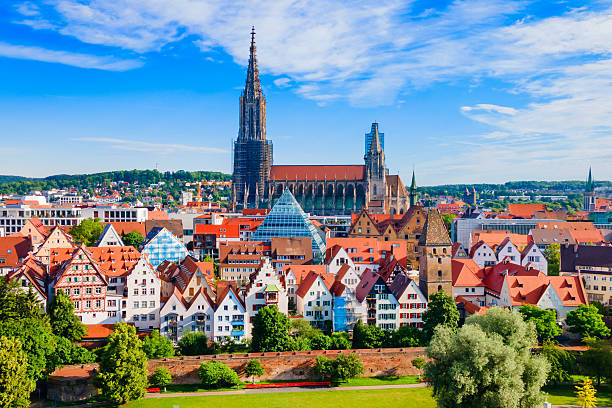 istock Ulm Minster Church aerial panoramic view, Germany 2231801015
