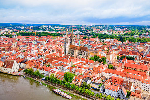 istock Regensburg city aerial panoramic view, Germany 2231801038